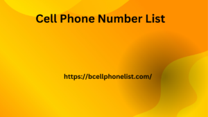 Cell Phone Number List