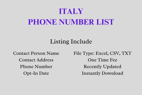 Italy phone number list