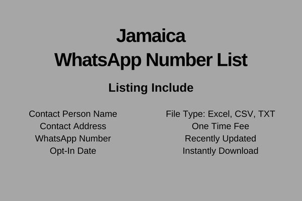 Jamaica whatsapp number list
