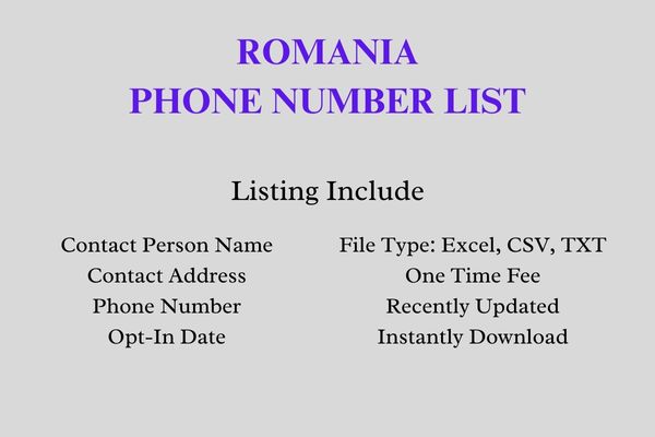 Romania phone number list