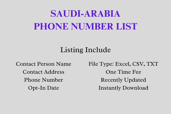 Saudi Arabia phone number list