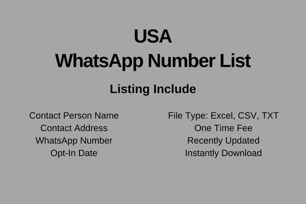 USA whatsapp number list