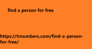 find a person for free
